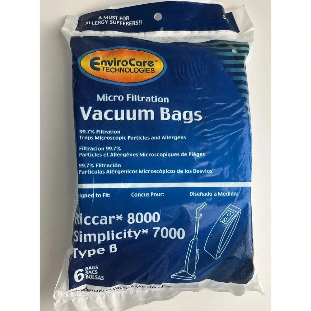 18 Riccar 8000 / Simplicity 7000 Type B Vaccum Bags Upright Commercial Vacuum